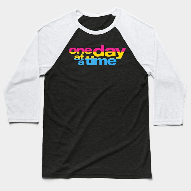 Pan Pride / One Day at a Time Logo Baseball T-Shirt by brendalee